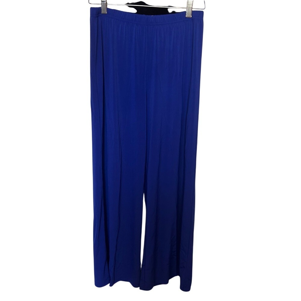 NWT Bob Mackie Royal Blue Wide-Leg Pants Size Medium‎ Petite